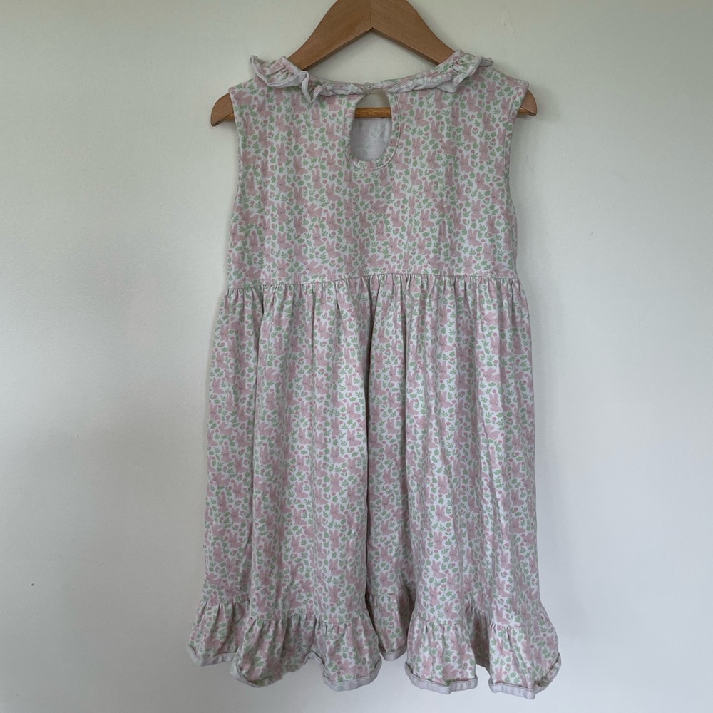 Stitchy Fish Bunny Print Ruffle Collar Dress - Picture 3 of 3